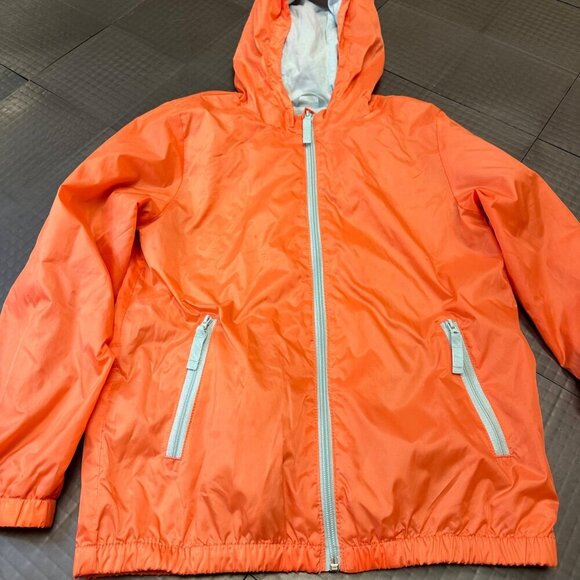 CAT & JACK GIRLS SIZE MEDIUM CORAL WIND BREAKER LIGHT WEIGHT JACKET - Picture 2 of 5